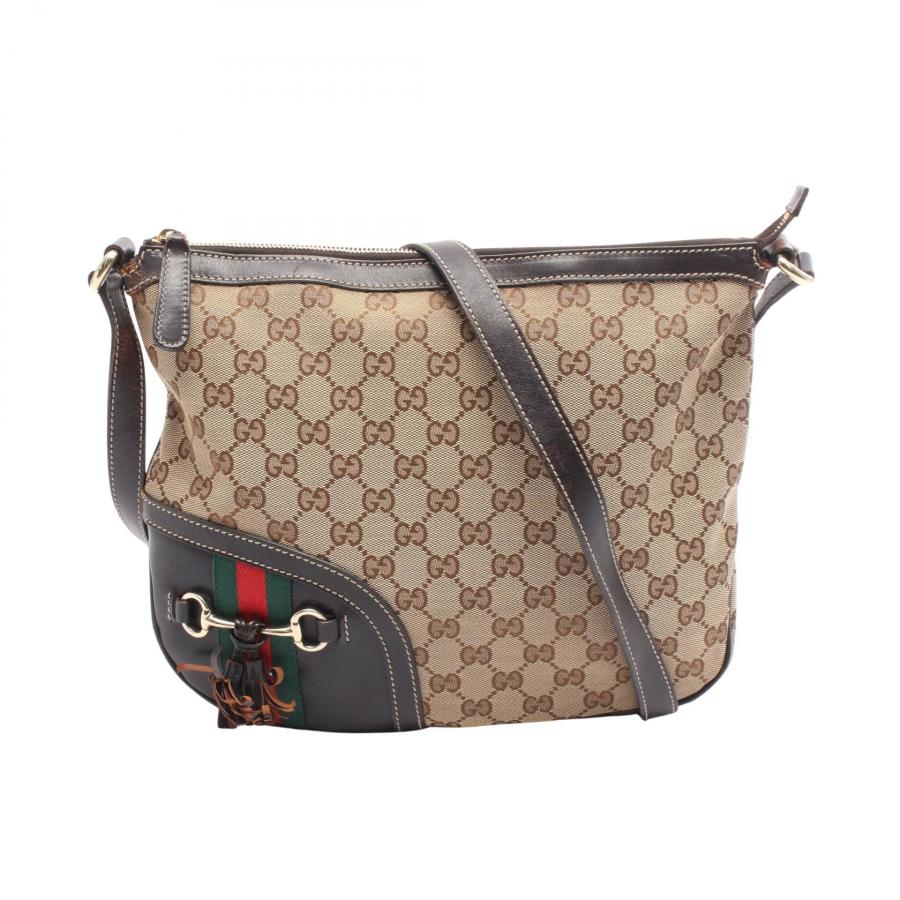 GUCCI GGキャンバス ホースビット チェーン ショルダーバッグ ベージュ GUCCI（グッチ） ホースビット GGキャンバス ショルダーバッグ バッグ