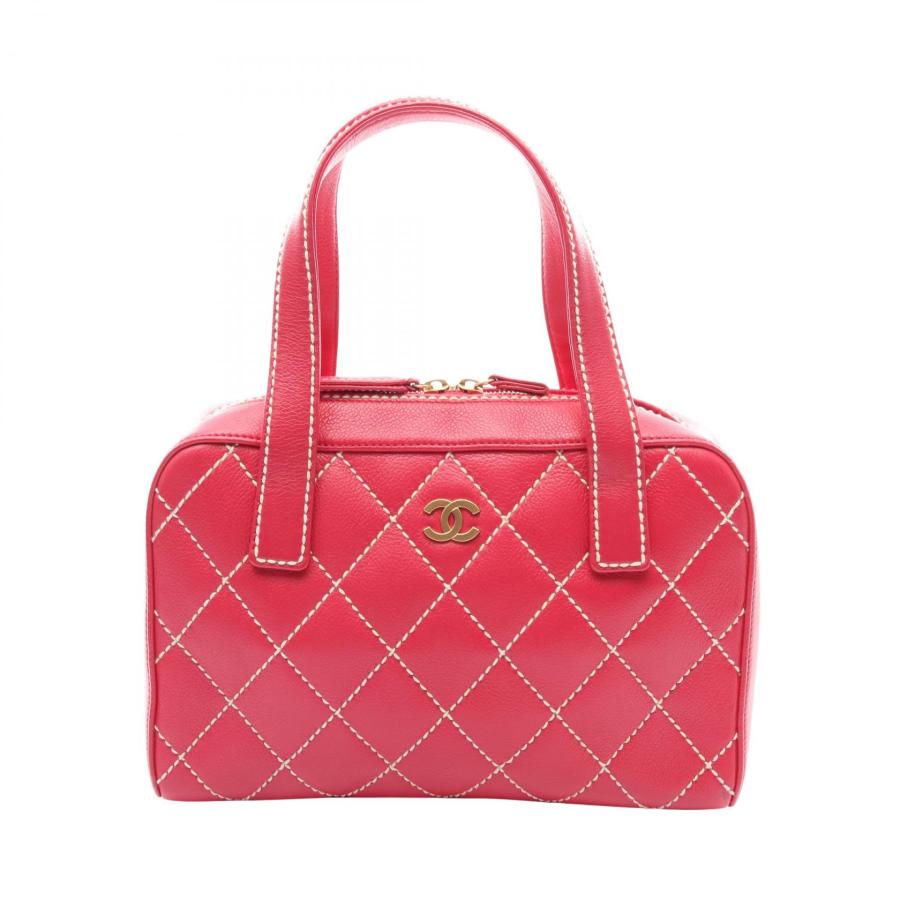 CHANEL ワイルドステッチハンドバッグ　美品 CHANEL（シャネル） ワイルドステッチ ハンドバッグ バッグ レザー