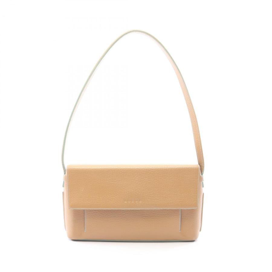 LOEWE（ロエベ） ロゴ ショルダーバッグ バッグ レザー ベージュ系 