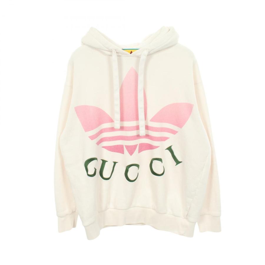 GUCCI × コラボ スウェット トレフォイルロゴプリント L GUCCI（グッチ） GUCCI GUCCI × adidas トレフォイル パーカー 衣料品