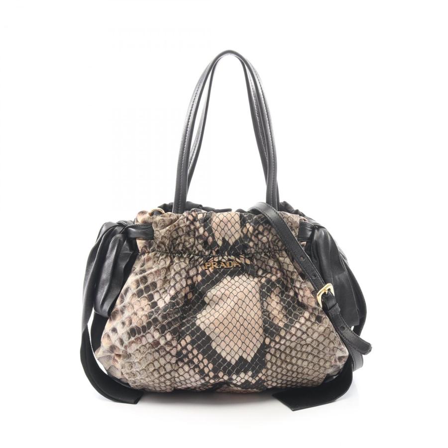 PRADA（プラダ） リボン パイソン柄 2WAY トートバッグ バッグ