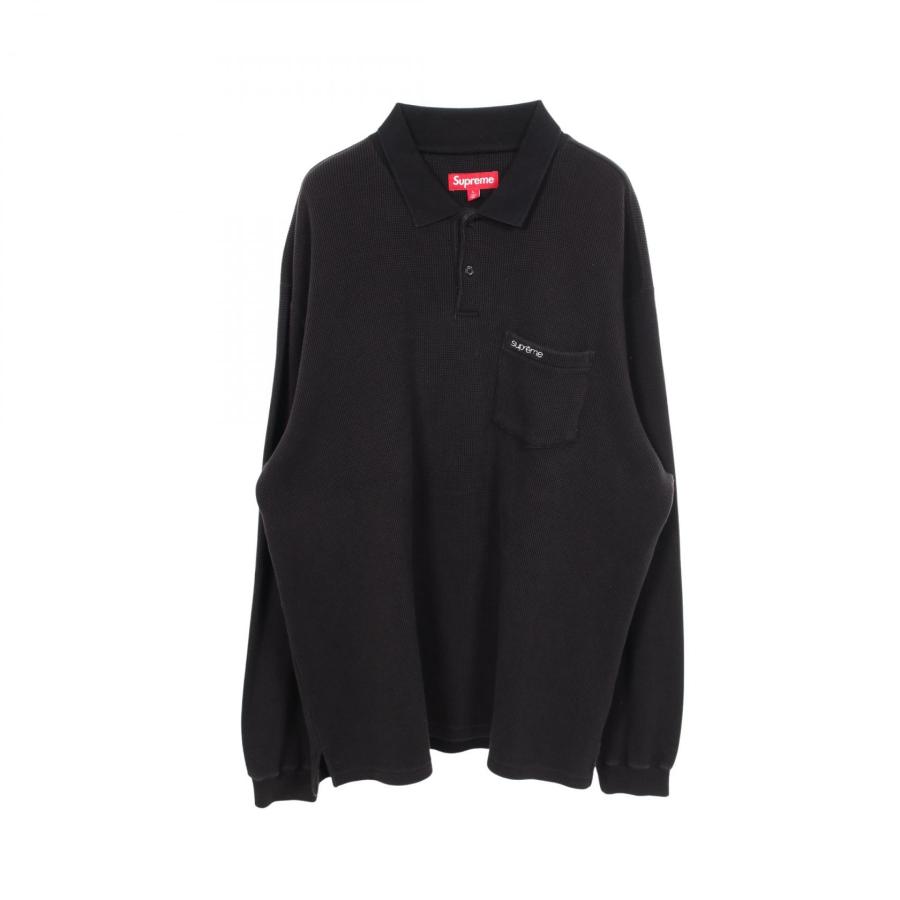 シュプリーム Supreme Small Box ニット ポロシャツ 衣料品 トップス コットン メンズ ブラック系 【中古】 Supreme（シュプリーム） Supreme Small Box ニット ポロシャツ 衣料品