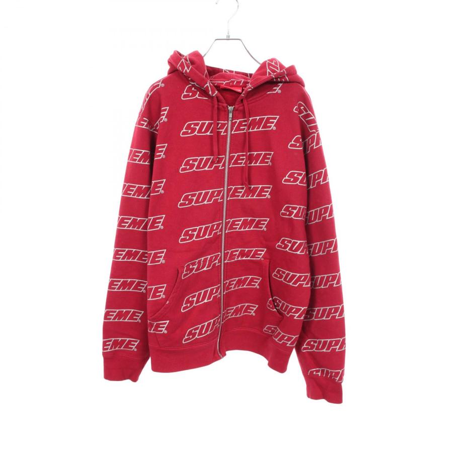シュプリーム Supreme Repeat Zip Up Hooded Sweatshirt パーカー 衣料品 トップス コットン メンズ レッド系 【中古】 Supreme（シュプリーム） Supreme Repeat Zip Up Hooded Sweatshirt