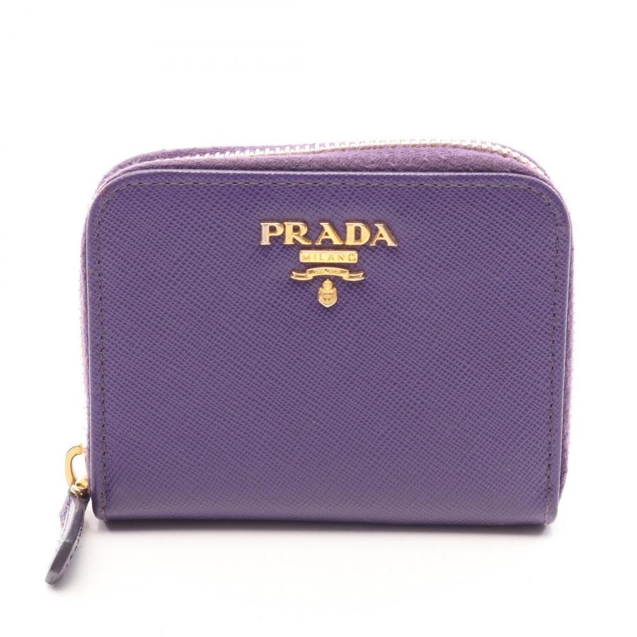 PRADA（プラダ） コインケース 財布 レザー パープル系 【中古