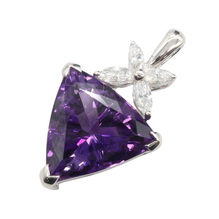 K18WG アメシスト ダイヤモンドペンダントトップ ジュエリー JEWELRY アメジスト ネックレス ペンダントトップ K18WG