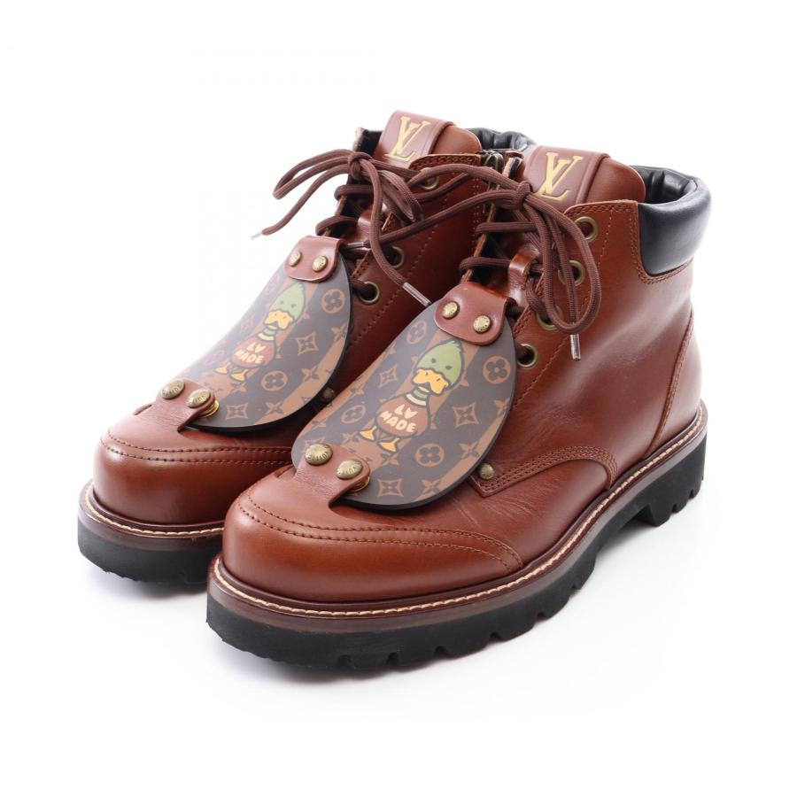 ルイ・ヴィトン LOUIS VUITTON LOUIS VUITTON × NIGO オーベルカンフライン ブーツ 靴 レザー メンズ ブラウン系 【中古】 LOUIS VUITTON（ルイ・ヴィトン） LOUIS VUITTON LOUIS VUITTON × NIGO