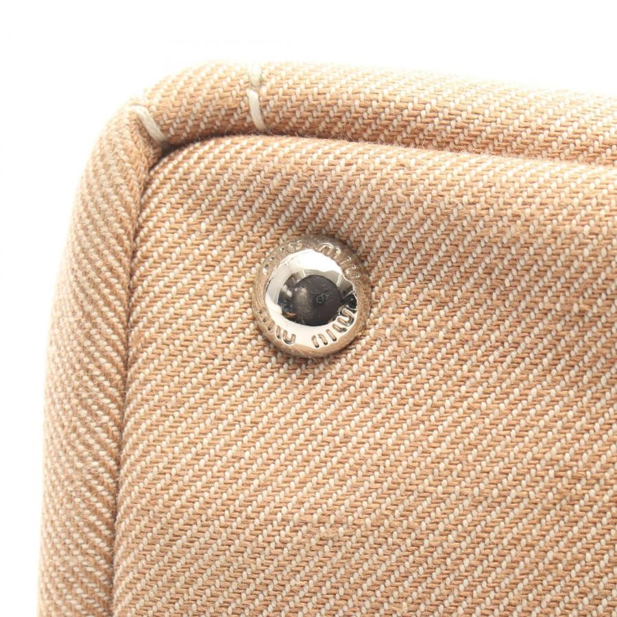 ミュウミュウ miumiu トートバッグ キャンバス ベージュ ミュウ Miu CANVAS LOGO 2WAY トートバッグ バッグ キャンバス