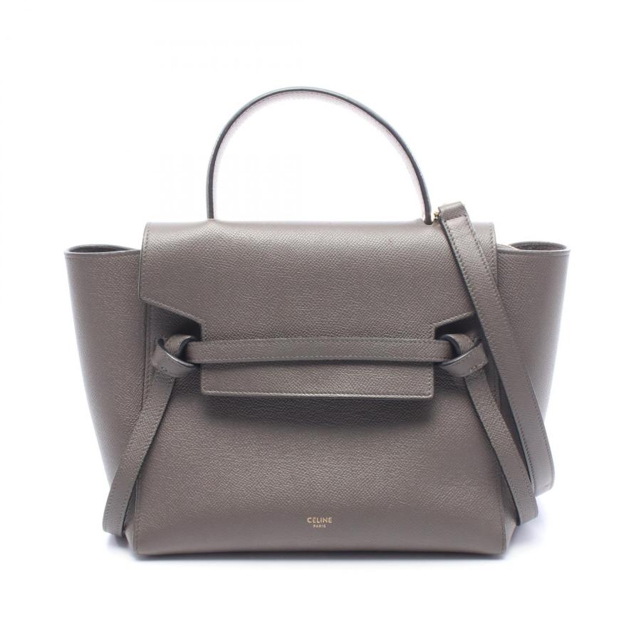 CELINE ベルトバッグ ハンドバッグ グレー　マイクロ　購入証明書付き CELINE（セリーヌ） CELINE BELT BAG MICRO ベルトバッグ マイクロ
