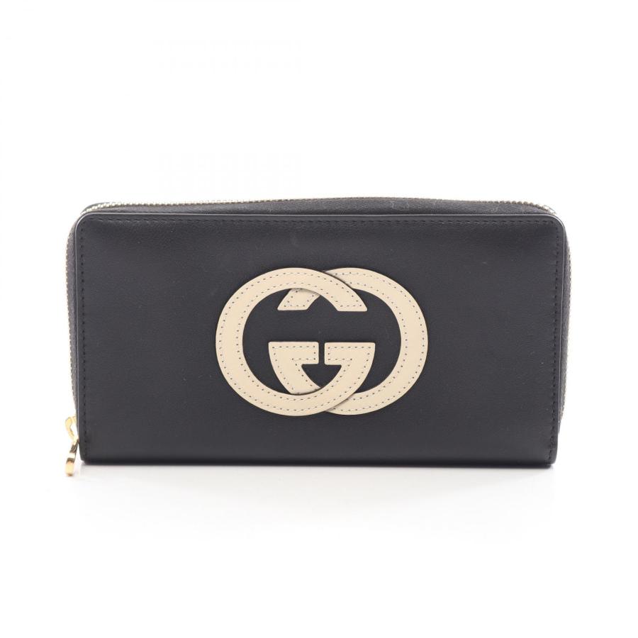 【２４時間限定値下げ】GUCCI 長財布 ブラック レザー GUCCI（グッチ） バスケット ラウンド長財布 財布 レザー ブラック系