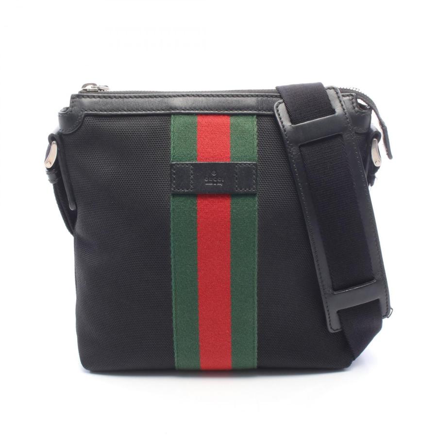 GUCCI（グッチ） ウェブストライプ フラットメッセンジャー ショルダー