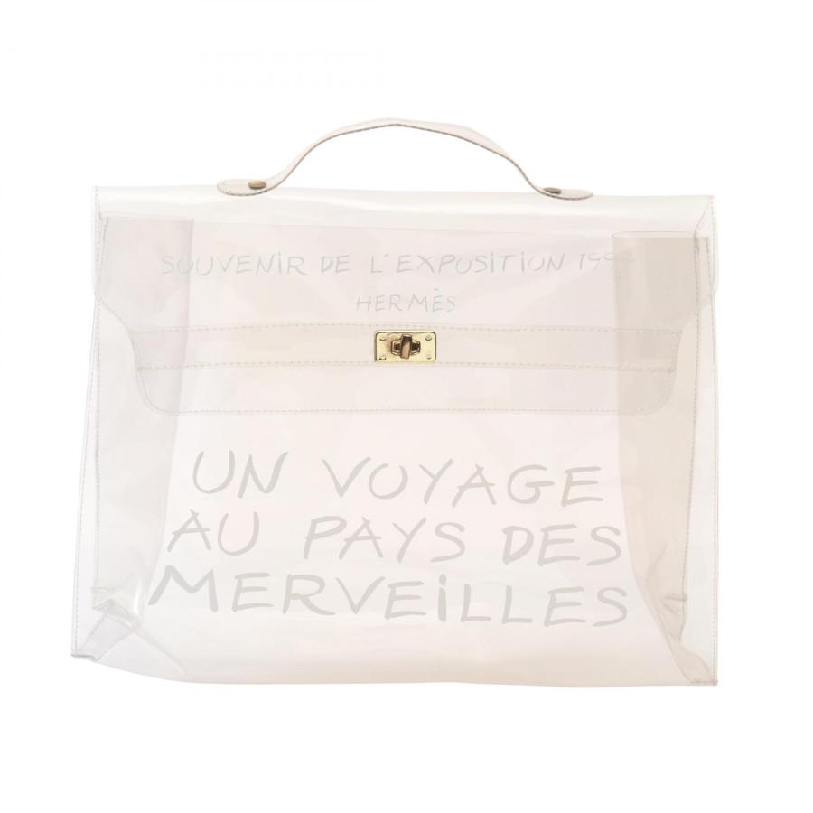 HERMES エルメス　ビニールケリー　ビジネスバッグ　ハンドバック　透明 HERMES（エルメス） ビニール ケリー ハンドバッグ バッグ ビニール