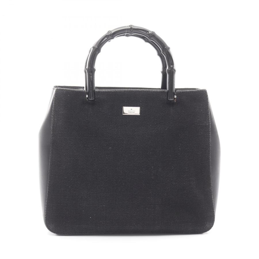 GUCCIグッチバンブーバック　ブラック GUCCI（グッチ） バンブー ハンドバッグ バッグ キャンバス ブラック系