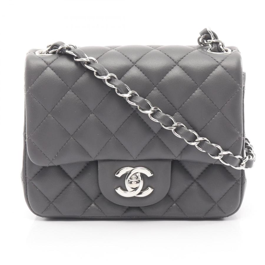 シャネル CHANEL ミニマトラッセ ショルダーバッグ バッグ ラムスキン（羊革） レディース グレー系 A35200 【中古】 CHANEL（シャネル） ミニマトラッセ ショルダーバッグ バッグ