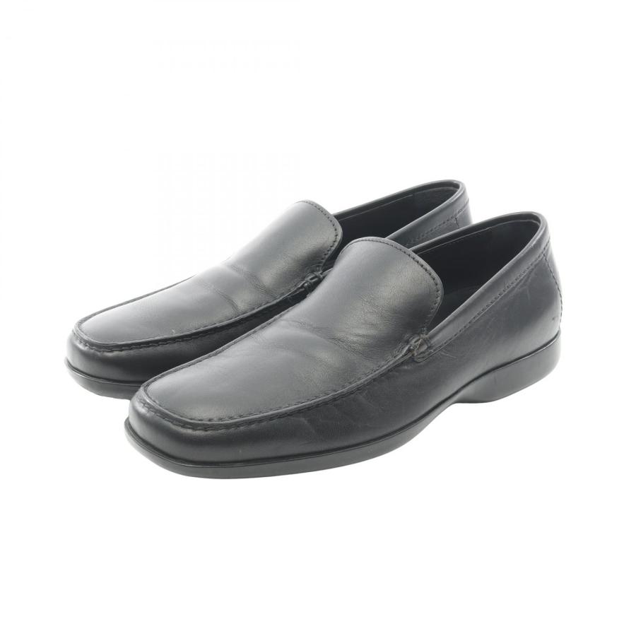 PRADA（プラダ） スリッポン ローファー 靴 レザー ブラック系 【中古