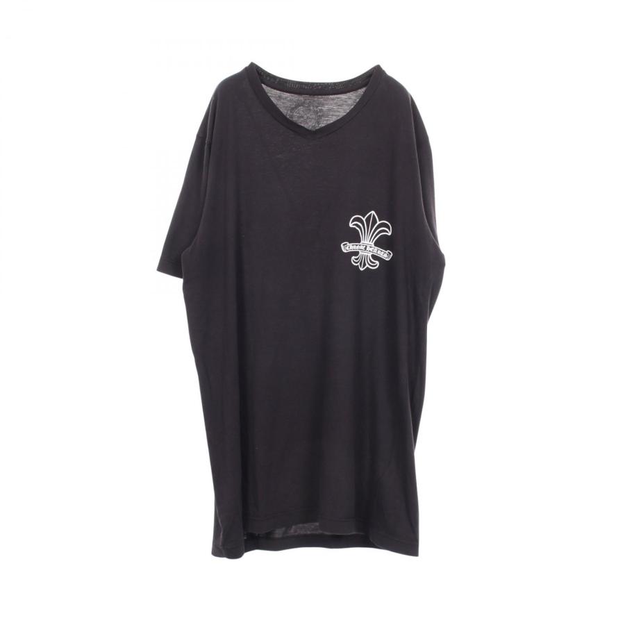クロムハーツ　BSフレア Vネック 半袖Tシャツ カットソー ブラック　L 爆買 クロムハーツ CHROME HEARTS BSフレア Vネック 半袖Tシャツ 衣料
