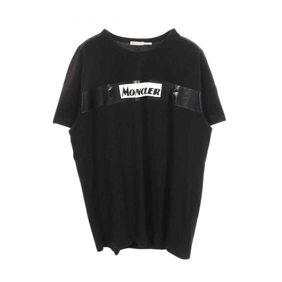 MONCLER モンクレール　ブラック Tシャツ ロゴ付き 半袖 MONCLER（モンクレール） ロゴプリント 半袖Tシャツ 衣料品 トップス