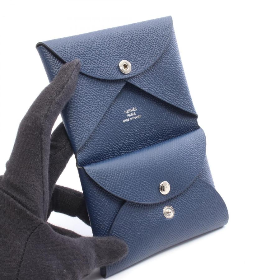 HERMES（エルメス） カルヴィデュオ ブルーネイビー コインケース 財布