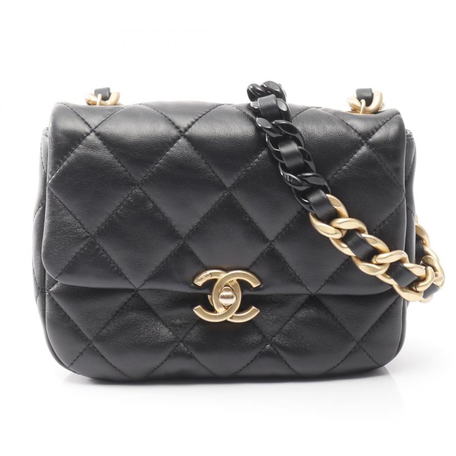シャネル CHANEL ミニマトラッセ ショルダーバッグ バッグ ラムスキン（羊革） レディース ブラック系 AS3205 【中古】 CHANEL（シャネル） ミニマトラッセ ショルダーバッグ バッグ
