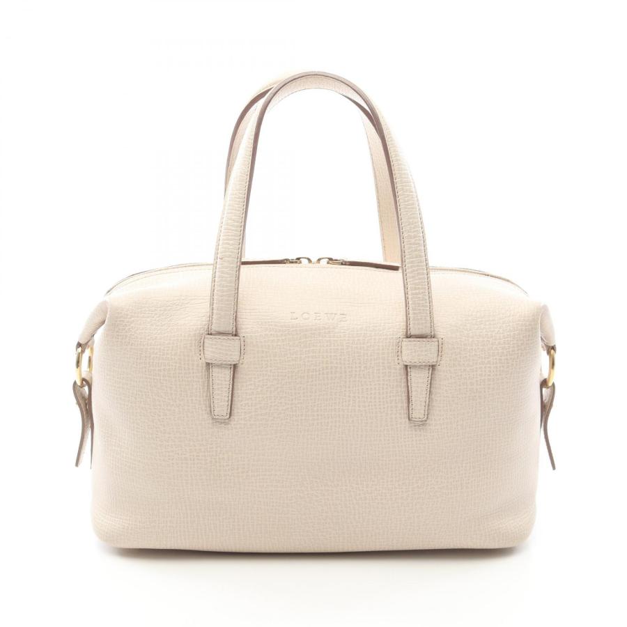 LOEWE（ロエベ） トートバッグ バッグ レザー アイボリー系 【中古 