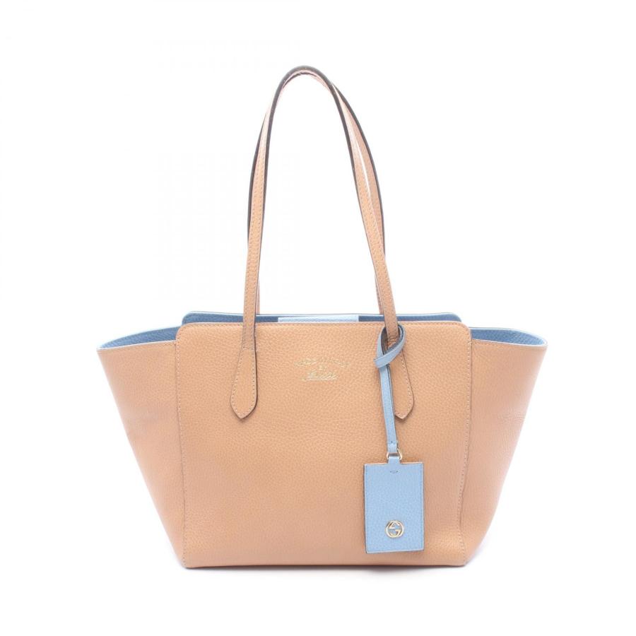 GUCCI（グッチ） スウィング トートバッグ バッグ レザー ベージュ系