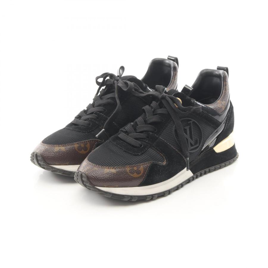 ルイ・ヴィトン LOUIS VUITTON ランアウェイライン モノグラム スニーカー 靴 ブラック系 1A3CW1 【中古】
