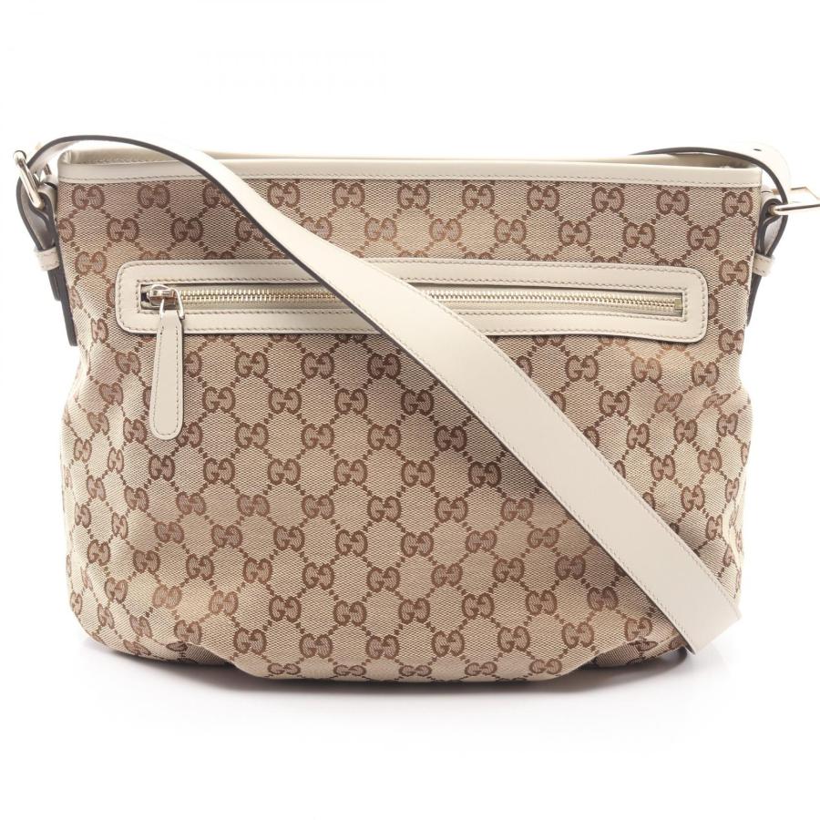 【美品】  GUCCI / グッチ | GGキャンバス レザー ショルダーバッグ / 388930 | ブラウン/ベージュ | レディース GUCCI（グッチ） GGキャンバス ショルダーバッグ GGキャンバス 388930