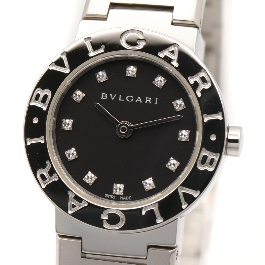 【未使用】BVLGARI BB23SS 12P ダイヤ ブラック文字盤 BVLGARI（ブルガリ） 12Pダイヤ 腕時計 時計 ステンレススチール