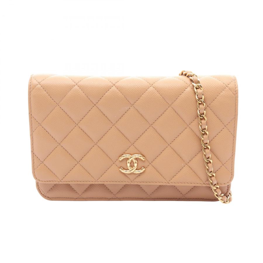 シャネル　ショルダーバッグ　本革　ベージュ　マトラッセ CHANEL（シャネル） マトラッセ ショルダーバッグ バッグ カーフ（牛革