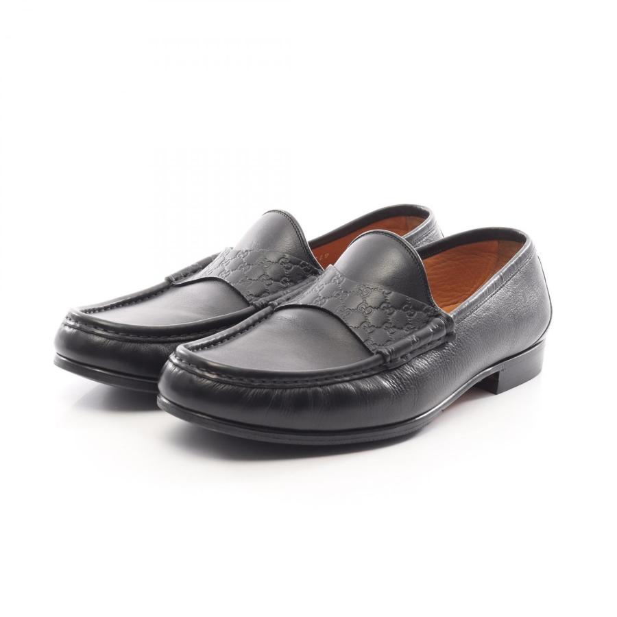 M*M様 【新品未使用】GUCCI ブラック ローファー シルバー装飾 GUCCI（グッチ） マイクログッチシマ ローファー 靴 レザー ブラック系