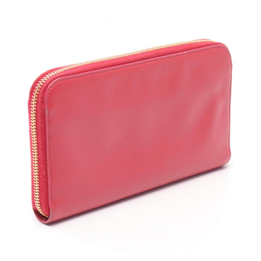 PRADA 長財布 サフィアーノレザー レッド PRADA（プラダ） ラウンド長財布 財布 サフィアーノレザー レッド系