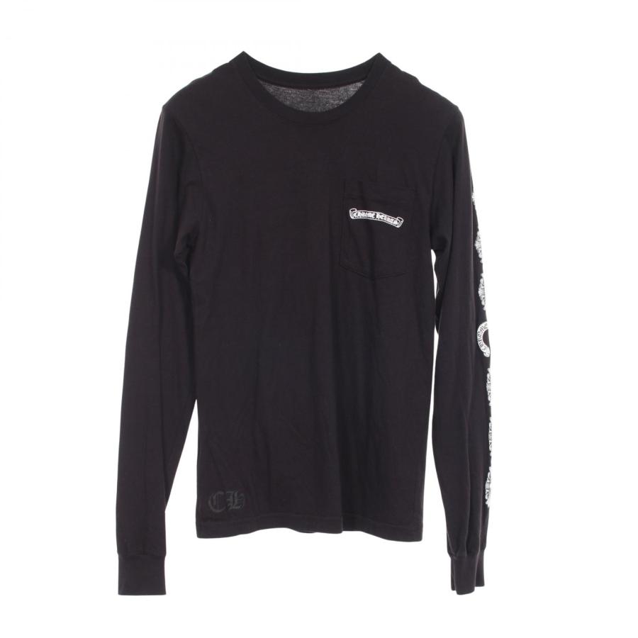 CHROME HEARTS スクロールラベル　長袖カットソー　XL ブラック クロムハーツ CHROME HEARTS スクロールラベル 長袖Tシャツ 衣料品