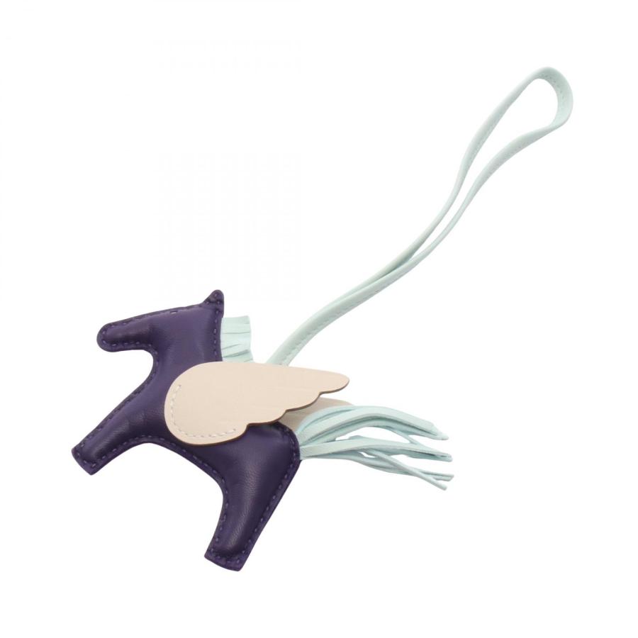 エルメス HERMES ロデオペガサスPM パープル クレ ヴェールペパーミント チャーム アクセサリー アニョーミロ / ヴォースイフト アニョーミロ レディース パープル系 / ブルー系 / アイボリー系 【中古】 HERMES（エルメス） ロデオペガサスPM パープル クレ ヴェール