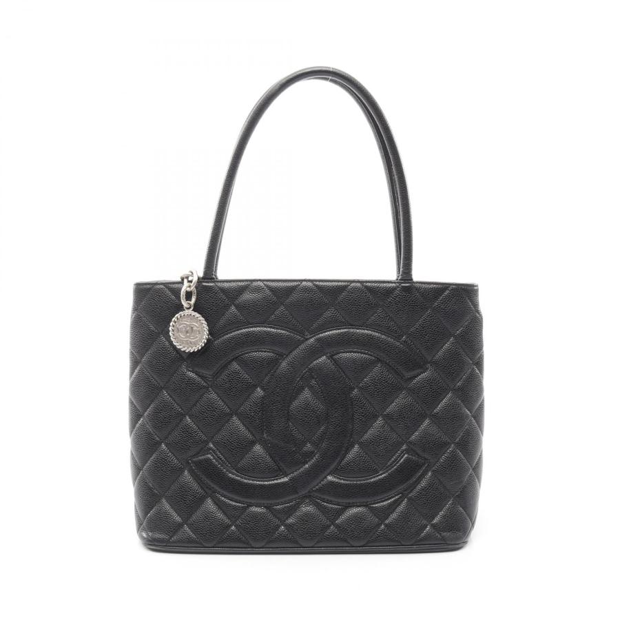 美品 CHANELシャネル復刻トートバッグ CHANEL（シャネル） 復刻トート トートバッグ バッグ レザー ブラック