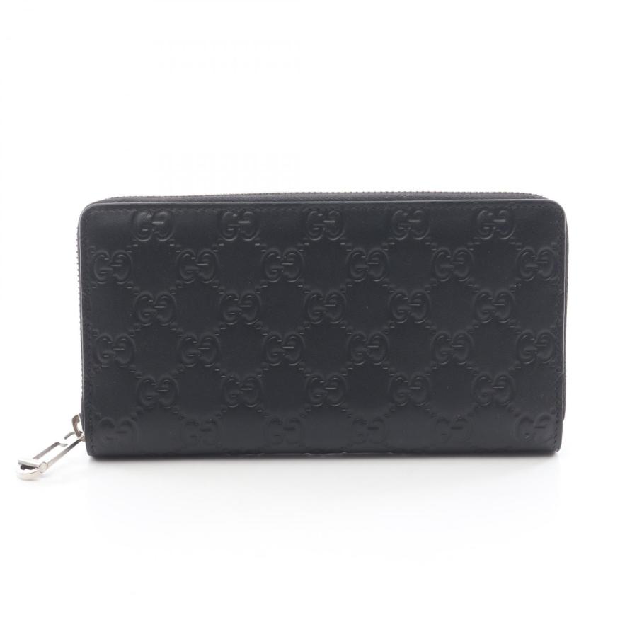 GUCCI（グッチ） GUCCI GGエンブレム ラウンド長財布 財布 レザー