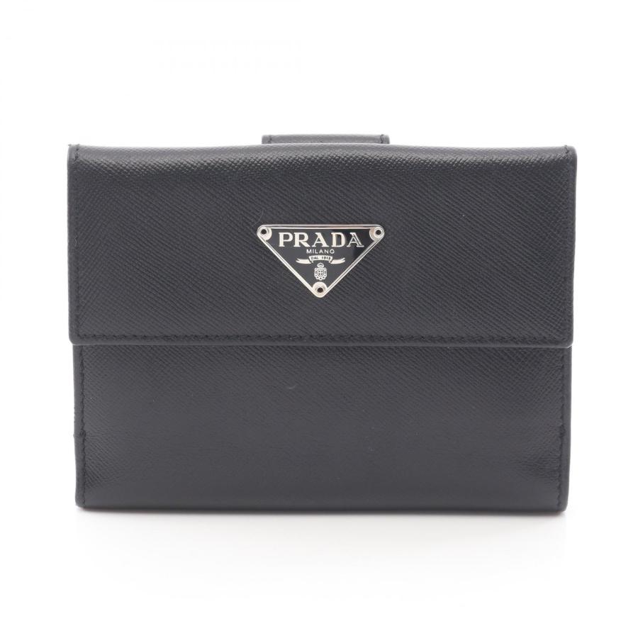 PRADA サフィアーノレザー 二つ折り財布 中古品 PRADA（プラダ） 中古 二折財布 メンズ ブランド サフィアーノレザー