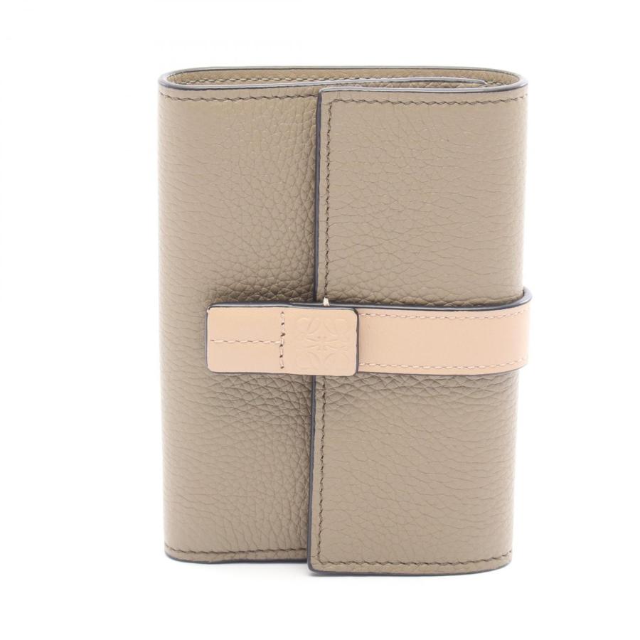 【美品】ロエベ トライフォールドウォレット 三つ折財布 ベージュレディース LOEWE（ロエベ） トライフォールド ウォレット 三つ折り財布 財布