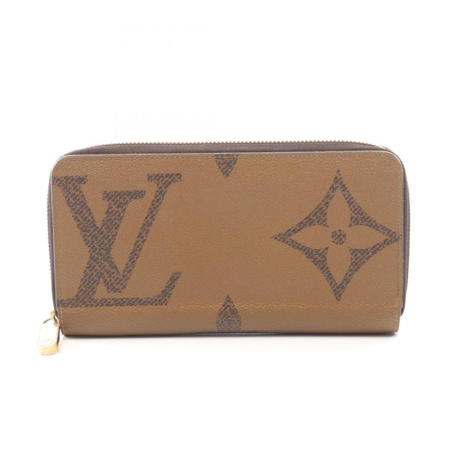 ルイヴィトン　パース　ラウンドファスナー　ジャイアントモノグラム　ブラウン LOUIS VUITTON（ルイ・ヴィトン） ジッピーウォレット ラウンド長財布