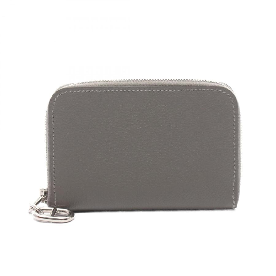 フ*ク様 HERMES エルメス ジップアンゴー ケース HERMES（エルメス） ジップアンゴー コンパクト シェーヌダンクル グリ