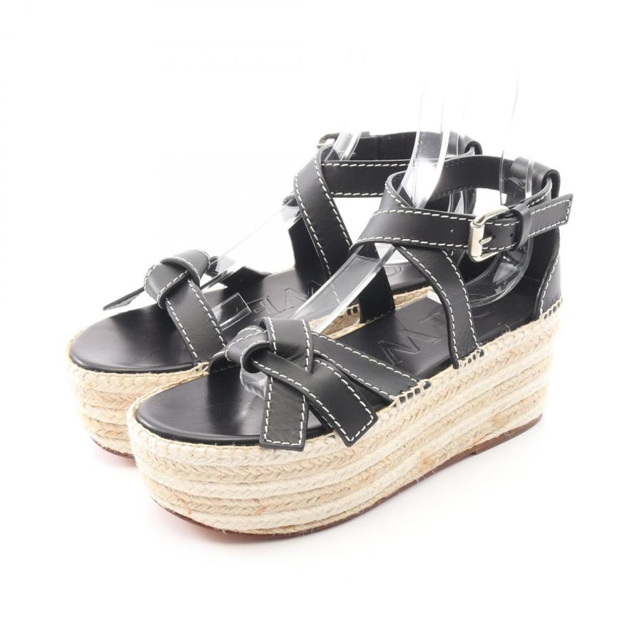 LOEWE（ロエベ） ゲート サンダル 靴 レザー ブラック系 【中古