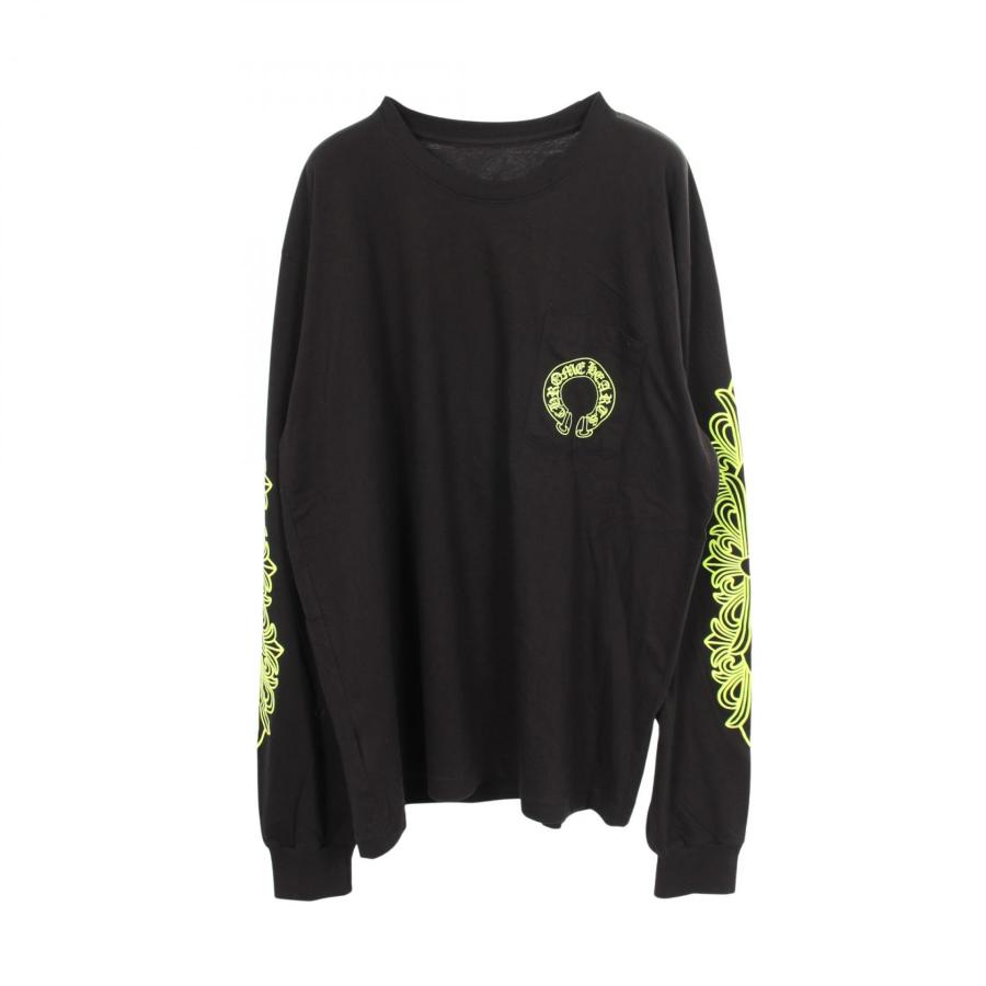 CHROME HEARTS 長袖Tシャツ フローラル ホースシュー クロムハーツ CHROME HEARTS フローラルクロス ホースシュー 長袖T