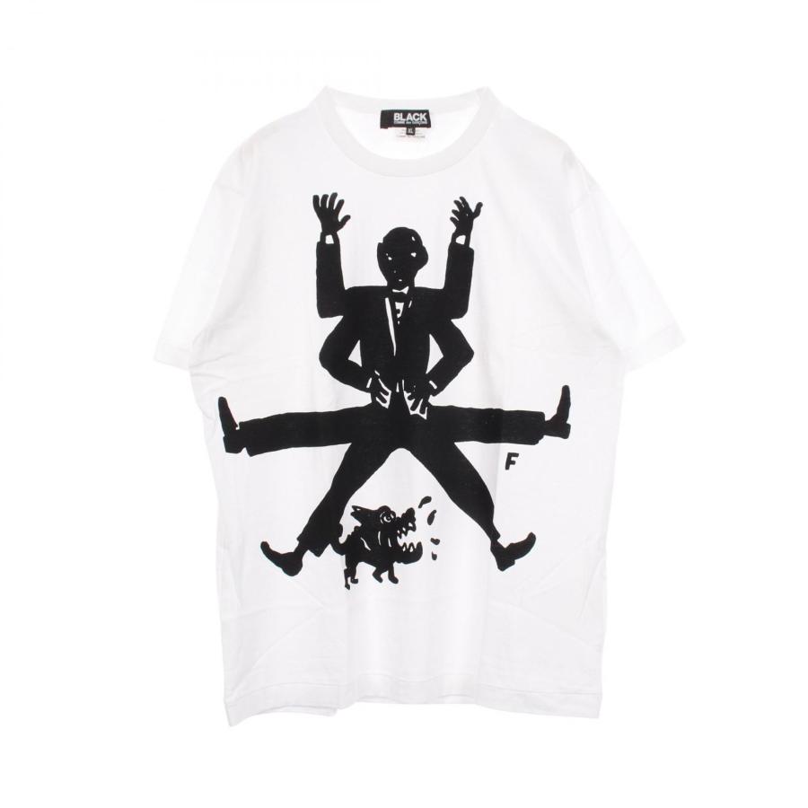 ブラックコムデギャルソン BLACK COMME des GARCONS プリント クルー