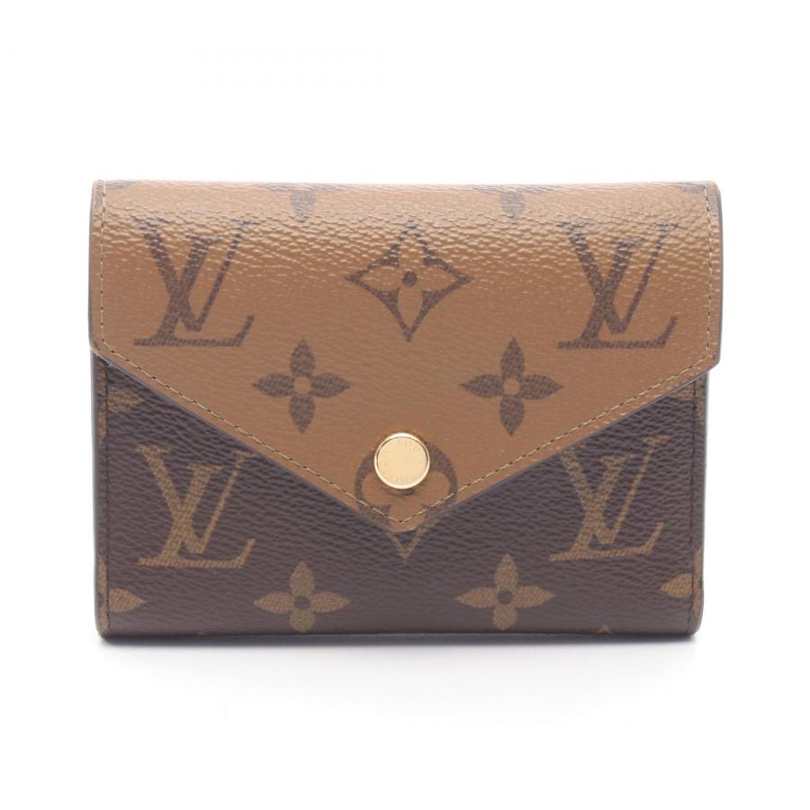 ルイヴィトン　ヴィクトリーヌ　モノグラム　リバース　三つ折り財布　ブラウン　茶 LOUIS VUITTON（ルイ・ヴィトン） ポルトフォイユヴィクトリーヌ