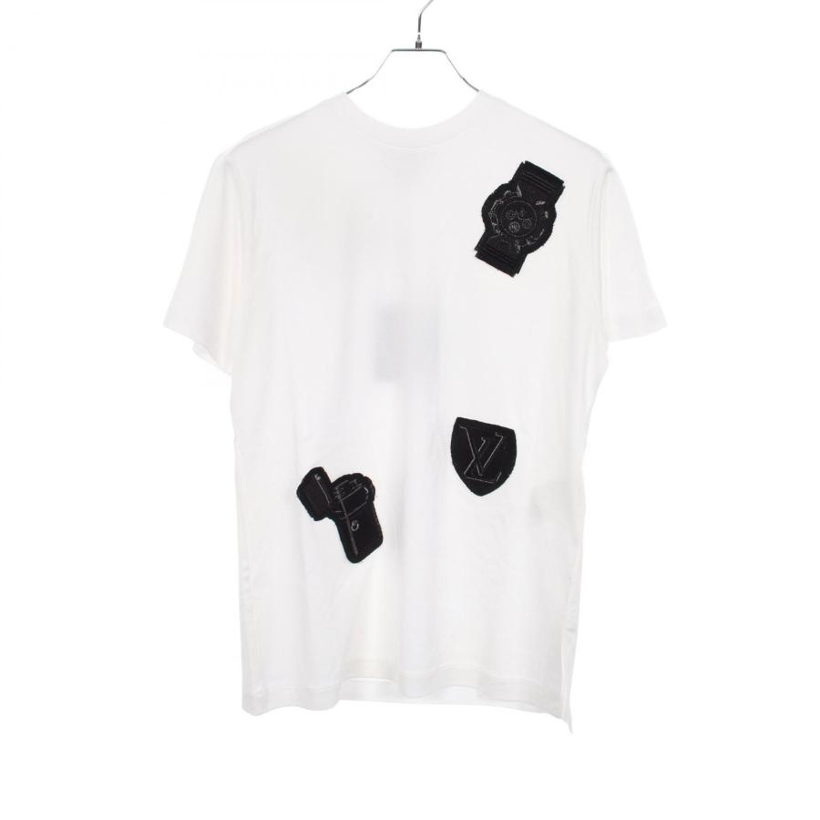 ルイヴィトン タグ付 新品、未使用 半袖 Tシャツ LVロゴ ホワイト Lサイズ LOUIS VUITTON（ルイ・ヴィトン） パッチ付き クルーネック 半袖T