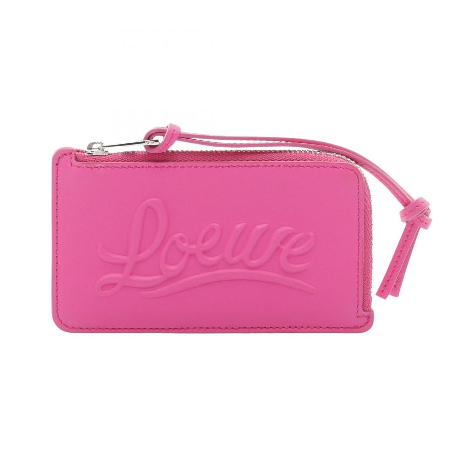 LOEWE（ロエベ） カードケース アクセサリー レザー ピンク系