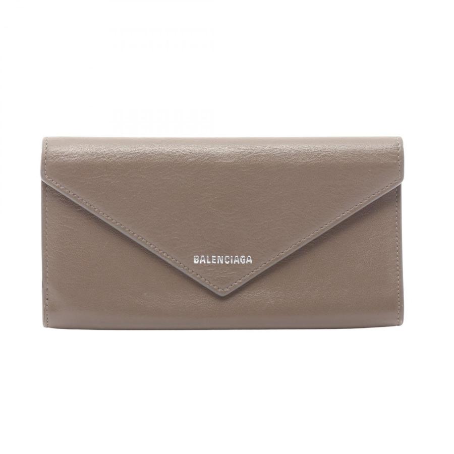 BALENCIAGA（バレンシアガ） ペーパー 二つ折り長財布 財布 レザー 