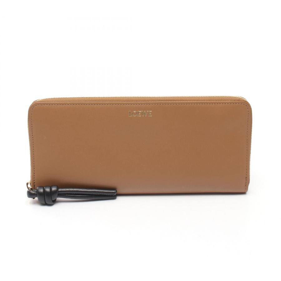 ロエベ LOEWE 長財布 ノット ジップアラウンド ウォレット ラウンドファスナー イエロー LOEWE（ロエベ） ノット ジップアラウンド ウォレット 長財布 カーフ