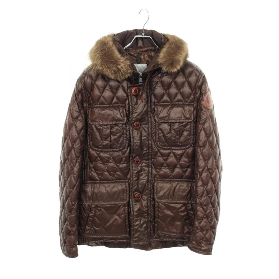 モンクレール MONCLER キルティング ダウンジャケット 衣料品 アウター ナイロン メンズ ブラウン系 44533 【中古】 MONCLER（モンクレール） キルティング ダウンジャケット 衣料品