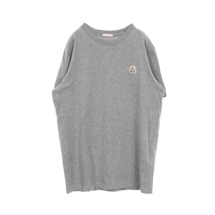 【美品】 モンクレール 半袖 Tシャツ ニット ワッペン ロゴ レディースXL位 MONCLER（モンクレール） ロゴワッペン 半袖Tシャツ 衣料品 トップス
