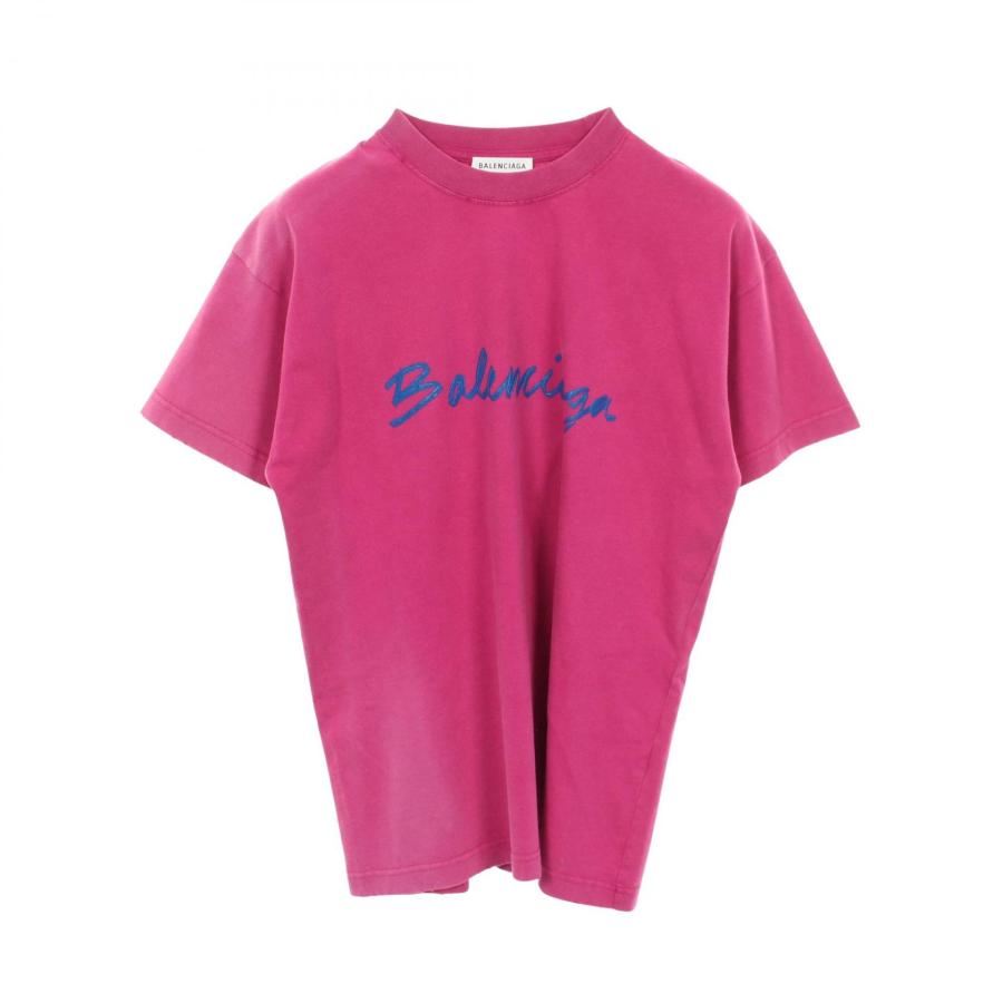 BALENCIAGA（バレンシアガ） プリントロゴ クルーネック ダメージ加工 