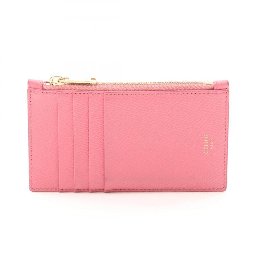 極美品 CELINE セリーヌ ケース 小銭 カードケース ピンク CELINE（セリーヌ） コンパクト ジップドカードホルダー カードケース